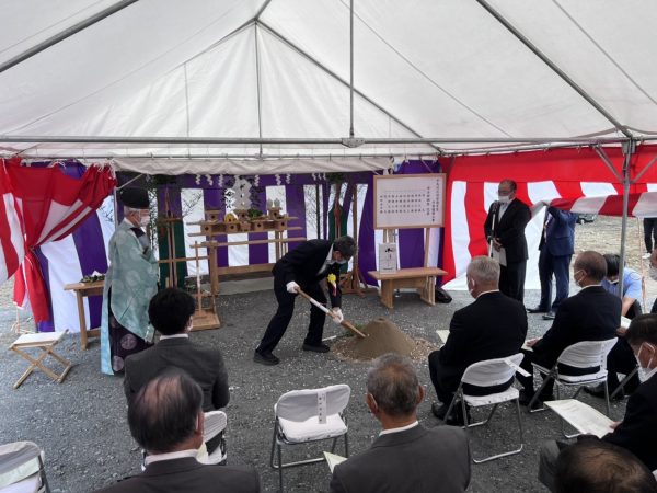 中島村役場整備事業庁舎建築工事 安全祈願祭・起工式 三金興業株式会社